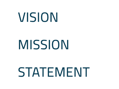 words visions, mission, statement in blue color