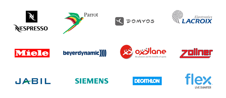 a selection of well-known brands from the consumer goods industry