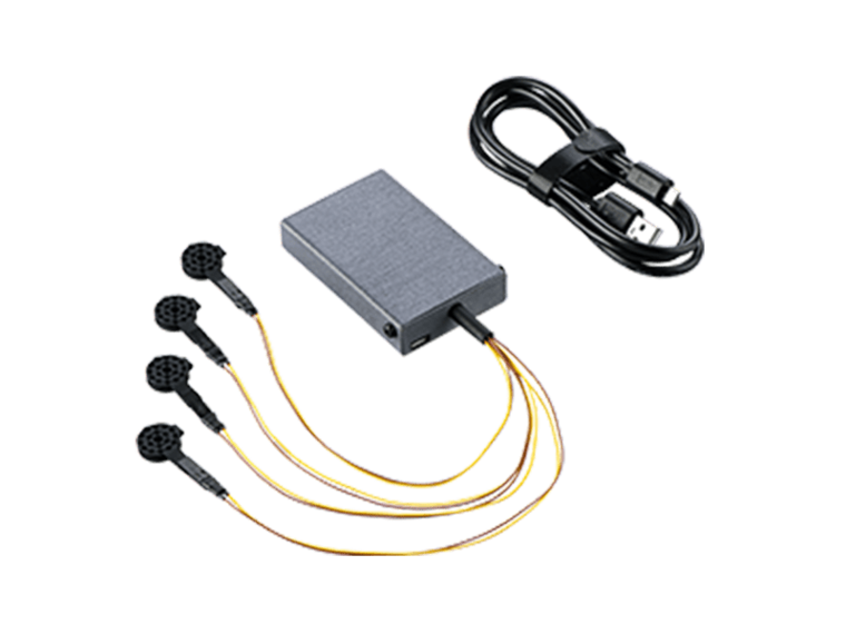 Starter-Kit Silikonkraftsensor SXTSC1 photo of starter-Kit Silikonkraftsensor SXTSC1 consisiting four sensors, evaluation electronics and a graphical interface