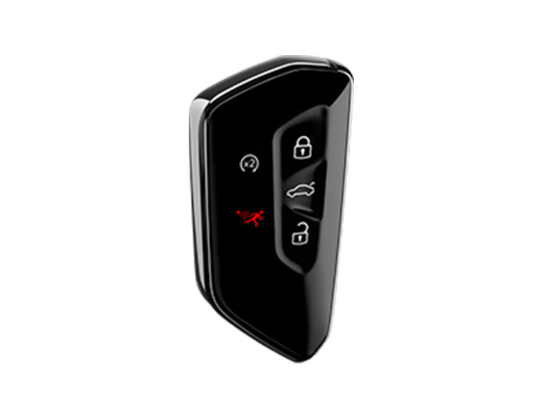 schwarzer hochglanzlackierter Autoschlüssel